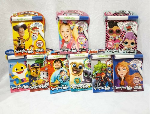 Imagine Ink Mess Free Marker & Game Book: Disney, Marvel, YouTube, Nickelodeon.