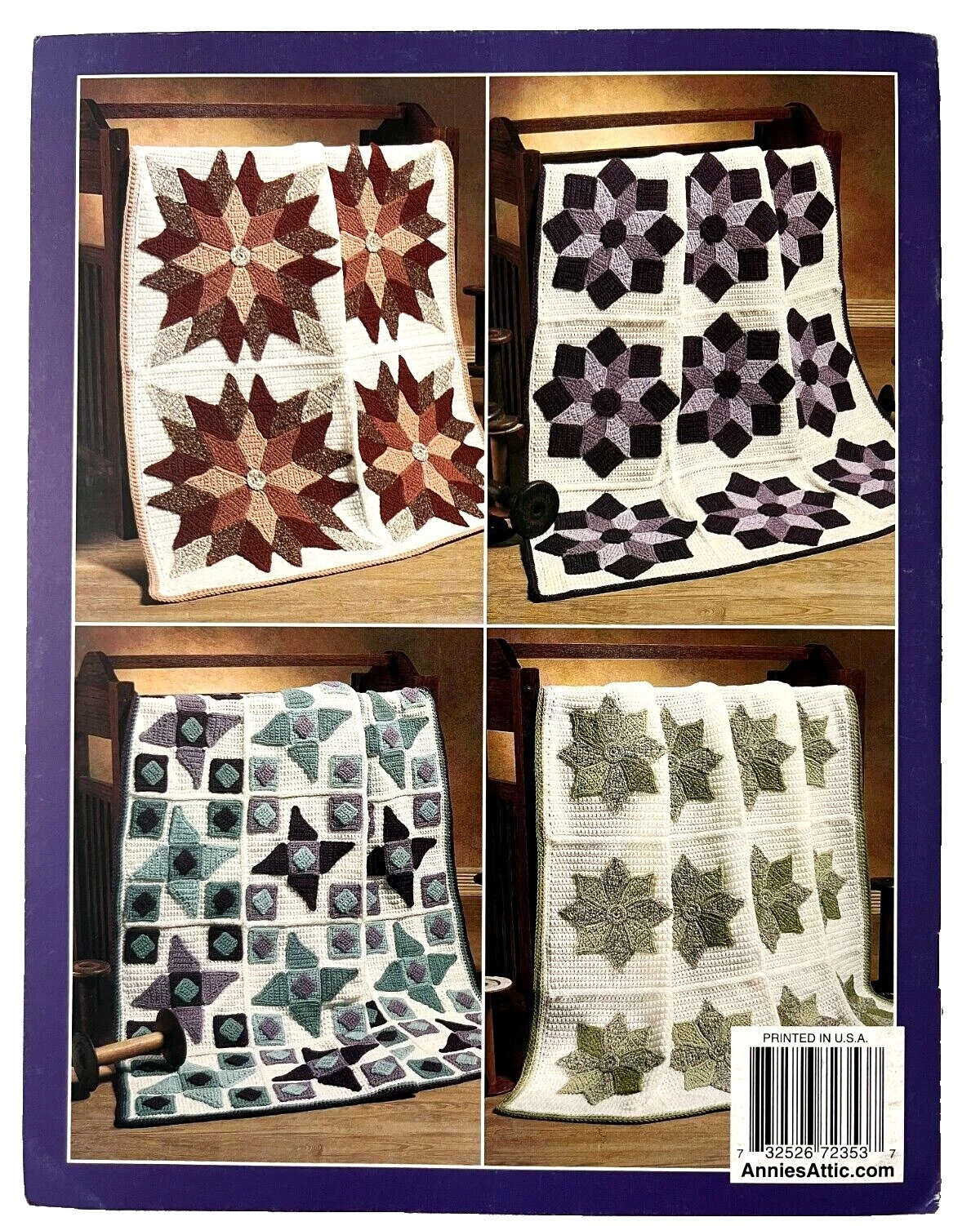 Patchwork Annie's Attic contemporáneo afganos/lanza patrones para tejidos y Croché