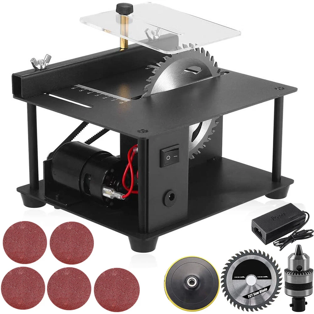 Mini Table Saw Woodworking Cutting Tool Polish Machine with Saw