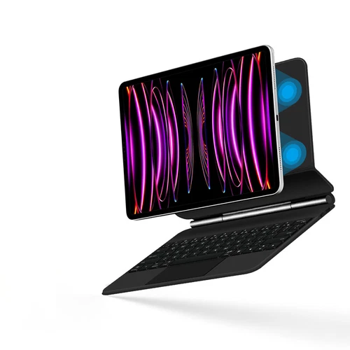 For iPad Pro M4/Air M2 2024 Stand Leather Magic Removable Backlit Keyboard Case - Picture 11 of 44