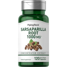 Sarsaparilla Root Capsules | 1000mg | 120 Count | Non-GMO | by Piping Rock