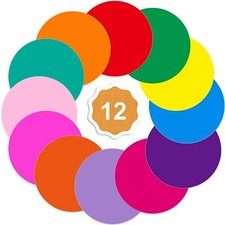 12 Pieces Dry Erase Circles, Dry Erase Table Spots Removable Vinyl Dots Stickers