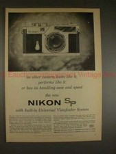 1957 Nikon Sp Camera Ad - No Other Camera Like It!!