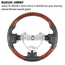 Gun Grip Steering Wheel Brown Wood for Suzuki Jimny JB23W 10 type JB43W 9 type