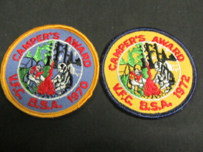 Valley Forge Council Camper's Award Patches 1970 & 1972       Cov11