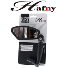 Hafny HF-M800L-FR05 SS Rise Bar End Mirror Bike Unbreakable Stainless Steel Lens