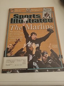 JACK MCKEON SIGNED 2003 SPORTS ILLUSTRATED World Series Champion FLORIDA MARLINS