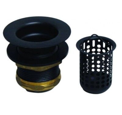 Westbrass Junior Basket Style Bar Sink Strainer Matte Black D218-62 1 Pack