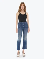 MOTHER Wash Out for the Evening Hustler Patch Pocket Ankle Fray Jeans 25 $228