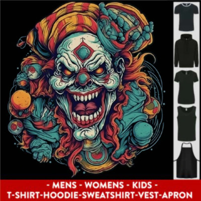 Horror Clown Halloween Satan böser Totenkopf Dämon Herren Damen Kinder Unisex