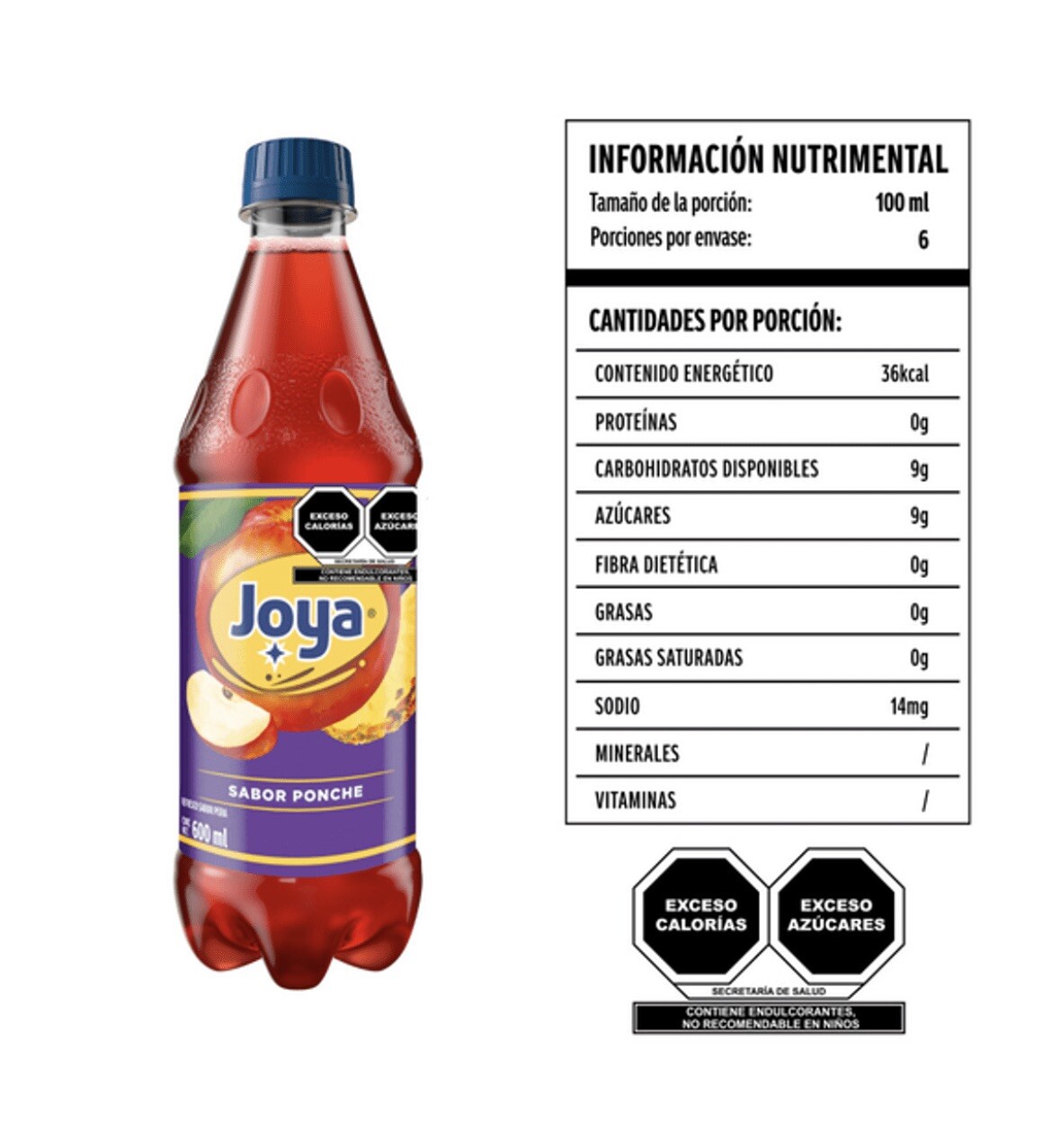6X JOYA PONCHE ( PUNCH ) AUTHENTIC MEXICAN SODA - 6 OF 20 OZ REFRESCO ...