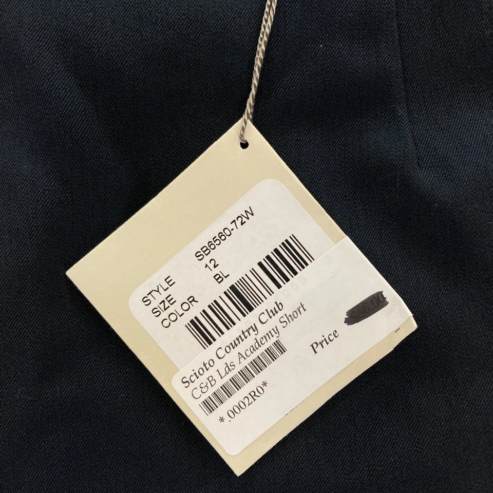 Cutter & Buck LDS Academy Shorts Women's 12 Black Pleated Chino Golf Outdoors - Image 4 of 4