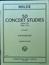 Milde: 50 Concert Studies, Op. 26 Volume 1 - Bassoon IMC 467