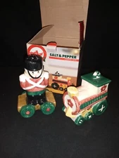 Macy's The Cellar Toy Train Salt And Pepper Shakers