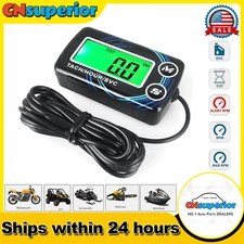 Digital Tachometer Hour Meter w/ Max RPM Recall 2 & 4 Stroke Engine For Go Kart~