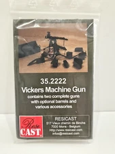 1/35 RESICAST VICKERS MACHINE GUNS 2 GUNS W/ ACCESSORIES OPT. BARRELS #35.2222