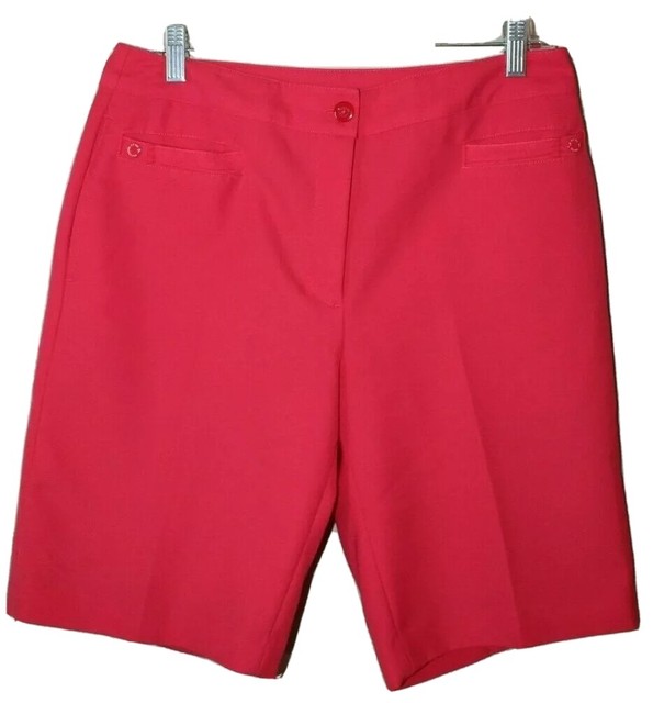 EP Pro womens size 6 golf bermuda shorts solid pink flat front Mint