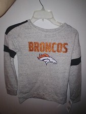 NFL Denver Broncos Girls Long Sleeved Sweatshirt. Size Medium 7/8