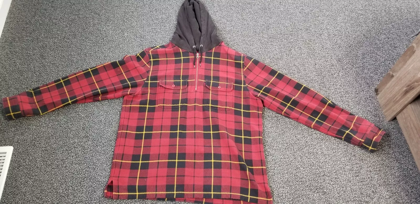 Sweat à capuche Supreme grand plaid authentique