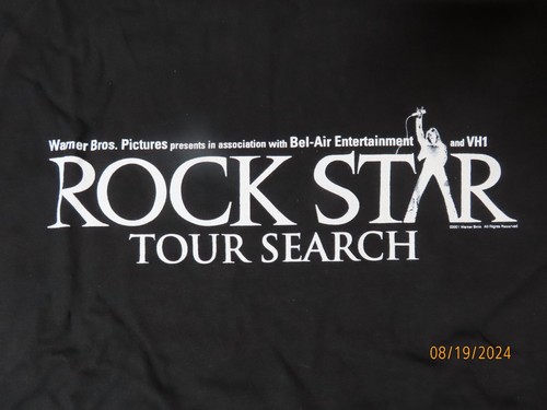 2001 Warner Bros VH1 Rock Star Tour Search movie Promo T-shirt Size Adult XL new - Picture 3 of 6