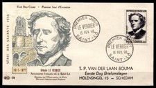 Astronomer Joseph Le Verrier (1811-1877). FDC(1) Letter. France 1957