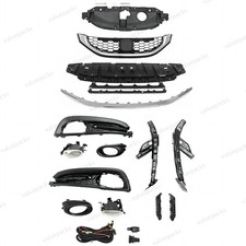 14pc For Civic Sedan 2013-2015 Radiator Cover Grille Mesh Fog Light Bracket Kit