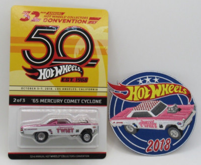 Hot Wheels 32nd Convention '65 Mercury Comet Cyclone Peppermint Twist w/ PATCH