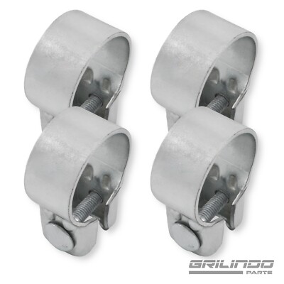 4x Breitbandschellen 45,5 mm Auspuff Schelle Klemme Abgasanlage Krümmer Verzinkt