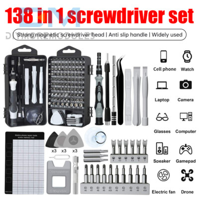 Small Repair Precision Screwdriver Tool Magnetic Kit Set Fix 32 Or 138 IN 1