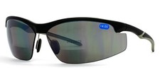 Bifocal Safety Sunglasses Sun Reader Reading Glasses Sport Wrap UV400 Black Z87