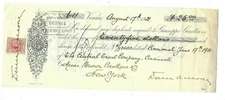 VINTAGE 1921 CHECK  FROM VENICE ITALY TO CENTARL TRUST COMPANY IN CINCINNATI