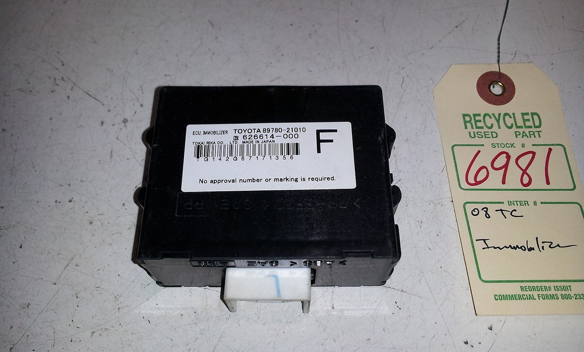 2008 Scion tC ECU Immobilizer OEM 89780-21010 #6981 | eBay