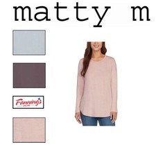 Matty M Women's Long Sleeve Tunic Top Shirts  J61