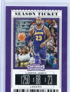 2019 20 Panini Contenders Season Ticket Lakers Lebron James No 38 Purple Jersey Ebay