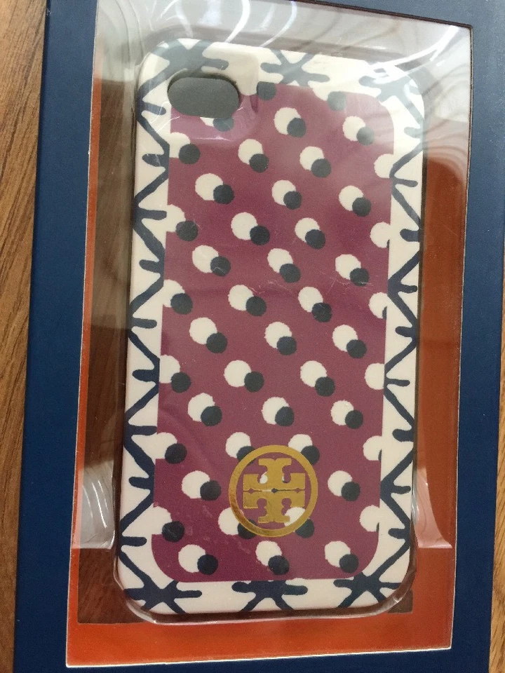 Funda rígida Tory Burch Apple iPhone 4 4s Shore color caqui azul $48 nueva en caja Foto 3 de 4