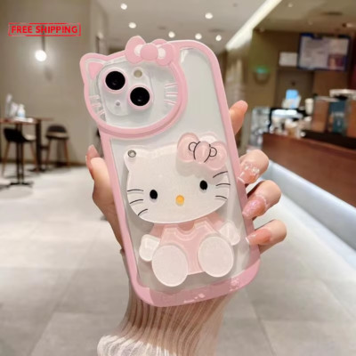 Cartoon Phone Case for Iphone 15 14 13 12 11 Pro Max 7 8 plus XR XS MAX Y2K Pink