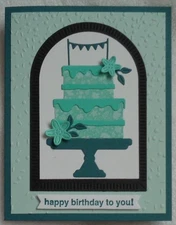 Stampin Up! Card Kit HAPPY BIRTHDAY Cake Celebrations Topper & Flowers Sprinkles