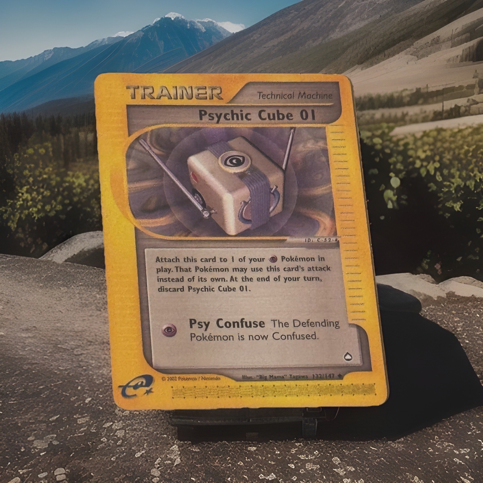 Pokémon TCG Aquapolis Psychic Cube 01 Trainer 132/147 Mint Condition