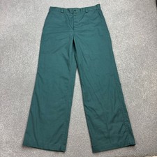VINTAGE French Trousers Adult 30x28 Green Workwear Chore Canvas Utility Mens