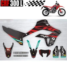CUSTOM GRAPHICS STICKER DECAL KIT V.17 FIT HONDA CRF300 RALLY 2021-2024