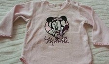 Sweat Schirt Gr 80, , 86 o. 6-9 M. von H&M, Bestickt mit Minnie Mouse. Niki