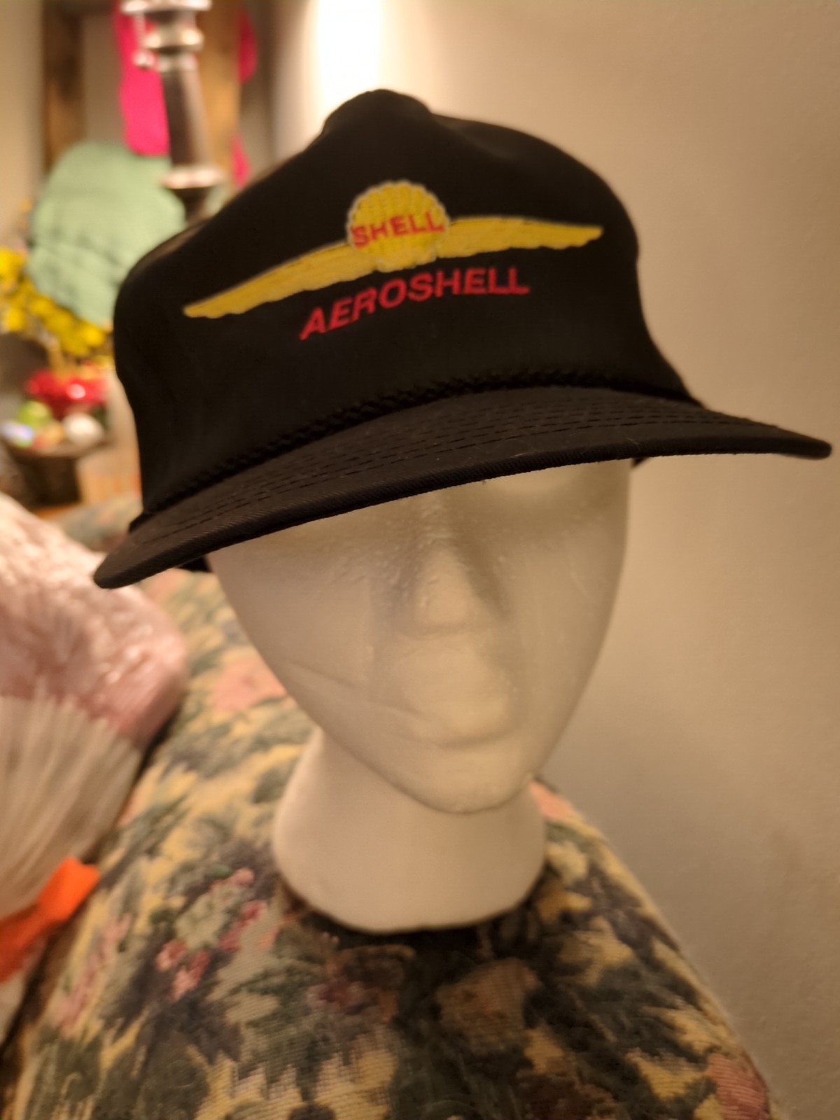 Shell Aeroshell Baseball Cap Adjustable Hat Beige… - image 1