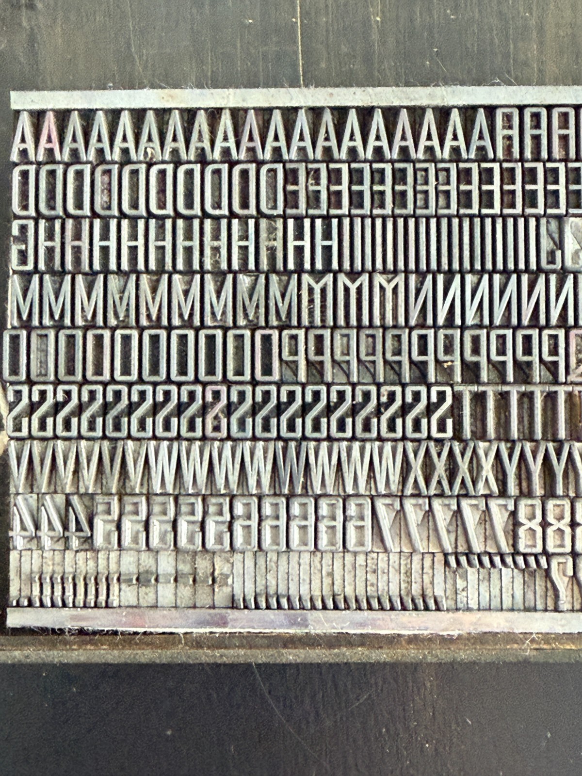 18 pt Agency Gothic (ATF #578) Letterpress Type for printing