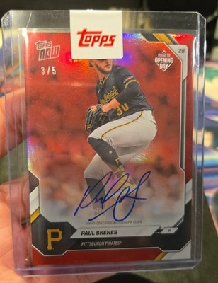 2026 Topps NOW Road to Opening Day Paul Skenes Autograph – Red Foil /5