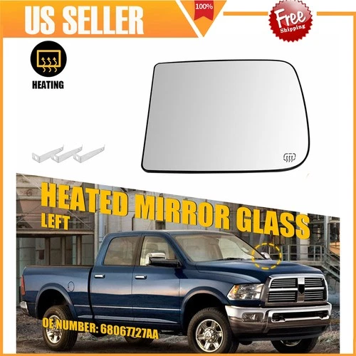 Upper Driver Side Heated Mirror Towing Glass For Dodge Ram 1500 2500 3500