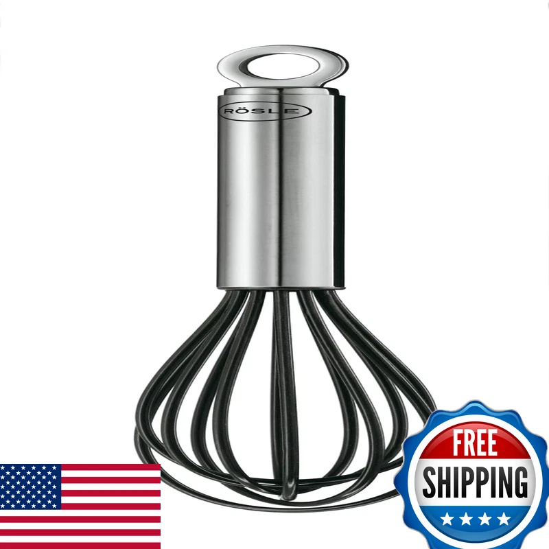 Rösle Rsle Stainless Steel Silicone Balloon Egg Whisk 6 Wire 10.6-Inch 95606
