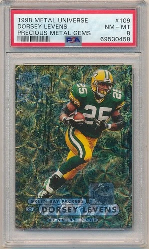 DORSEY LEVENS 1998 METAL UNIVERSE 109 PRECIOUS METAL GEMS PMG #28/50 PSA 8 NM-MT