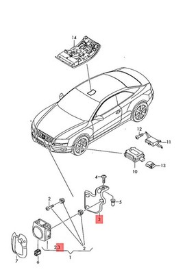 Couvercle Connexion Démarrage Moteur AUDI A4 Allroad Quattro Avant S4 - Pièce D'origine 8K1819424