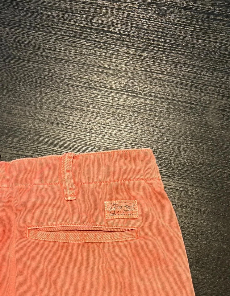 Pantalones Cortos Polo Ralph Lauren Naval Sastre Rosa Salmón Hombre 100% Algodón Talla 32 Foto 3 de 4