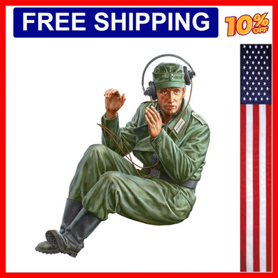 1/16 Scale Die-Cast Resin Figure Model Kit German Half Track Radio Operator U...